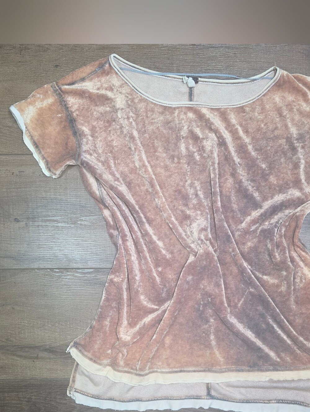 Free People We The Free Doran Velvet Tee Medium